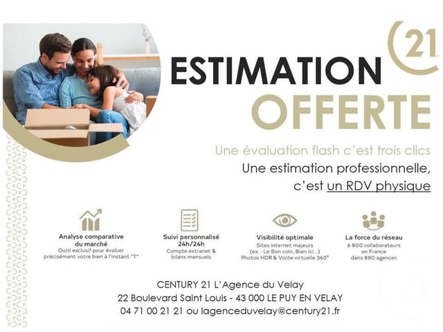 Appartement T4 &agrave; vendre - 4 pi&egrave;ces - 105,51 m2 - Le Puy En Velay - 43 - AUVERGNE