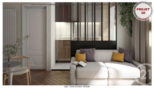 Appartement F1 à vendre - 1 pièce - 29 m2 - Villeurbanne - 69 - RHONE-ALPES