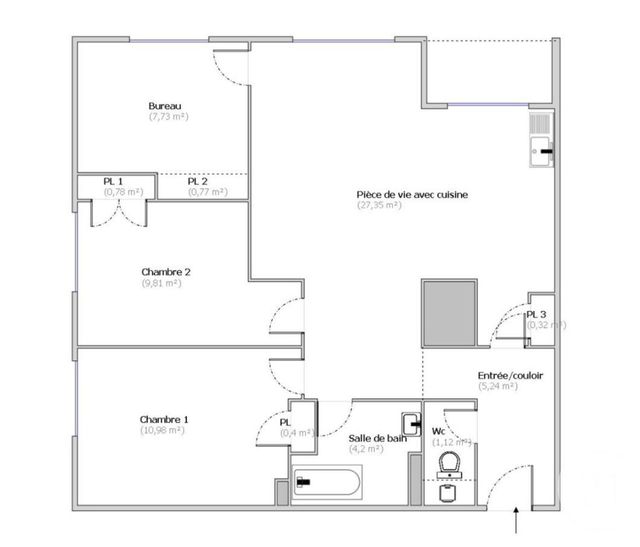 Appartement T4 &agrave; vendre - 4 pi&egrave;ces - 68,70 m2 - Villeurbanne - 69 - RHONE-ALPES