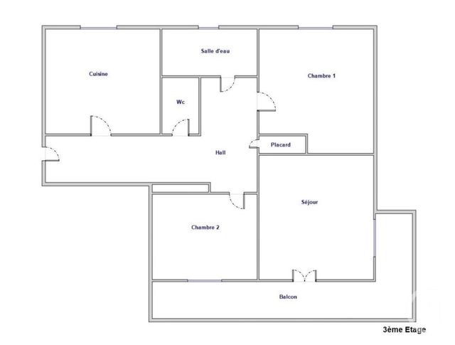 Appartement T3 &agrave; vendre - 3 pi&egrave;ces - 69,83 m2 - Villeurbanne - 69 - RHONE-ALPES