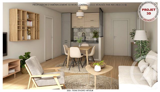 Appartement T3 &agrave; vendre - 3 pi&egrave;ces - 64,01 m2 - Villeurbanne - 69 - RHONE-ALPES