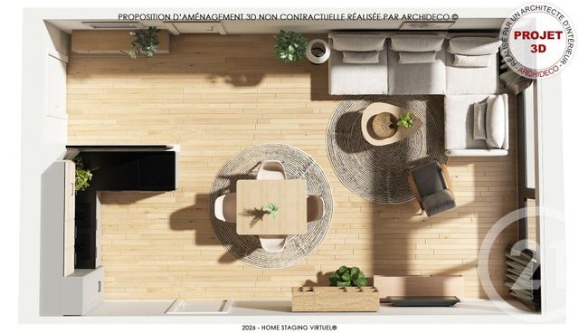 Appartement T3 &agrave; vendre - 3 pi&egrave;ces - 64,01 m2 - Villeurbanne - 69 - RHONE-ALPES