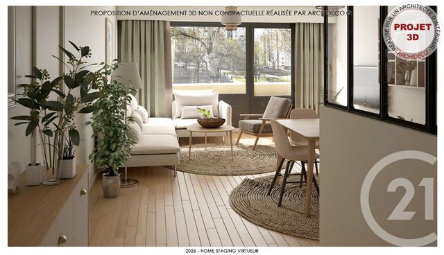 Appartement T3 &agrave; vendre - 3 pi&egrave;ces - 64,01 m2 - Villeurbanne - 69 - RHONE-ALPES