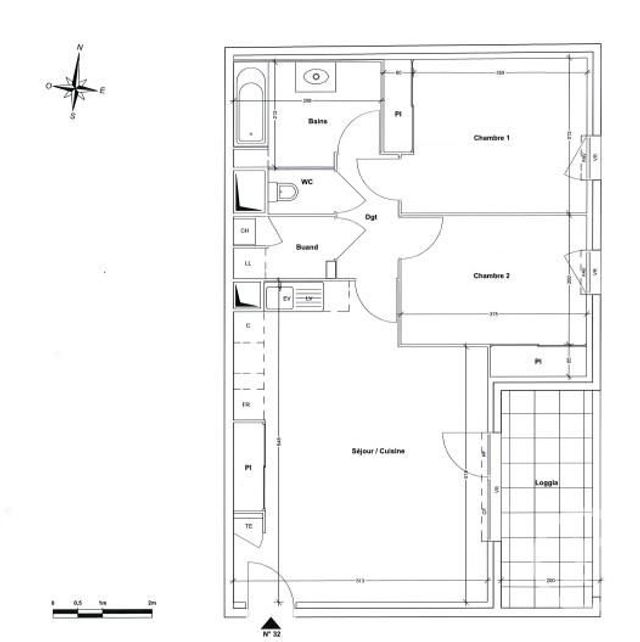 Appartement F3 &agrave; vendre - 3 pi&egrave;ces - 66 m2 - Villeurbanne - 69 - RHONE-ALPES