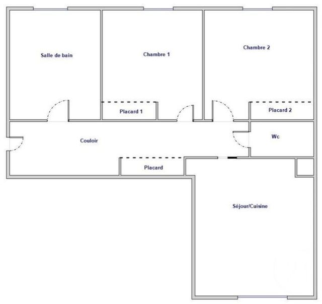 Appartement T3 &agrave; vendre - 3 pi&egrave;ces - 64,81 m2 - Villeurbanne - 69 - RHONE-ALPES