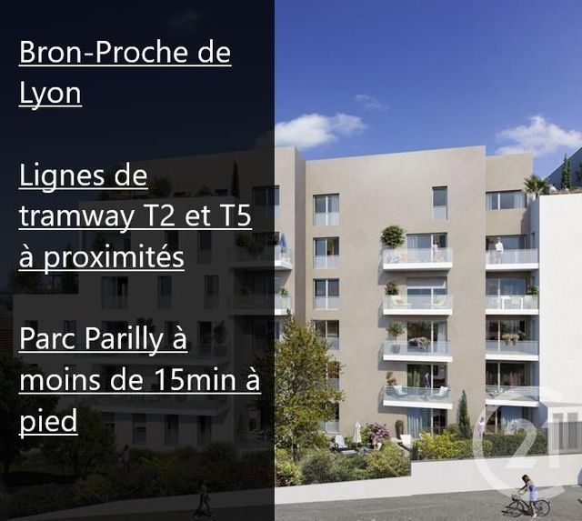 Appartement F3 à vendre - 3 pièces - 67,98 m2 - Bron - 69 - RHONE-ALPES