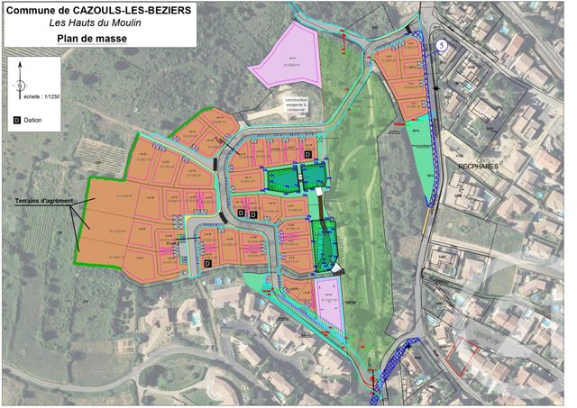Terrain &agrave; vendre - 710 m2 - Cazouls Les Beziers - 34 - LANGUEDOC-ROUSSILLON