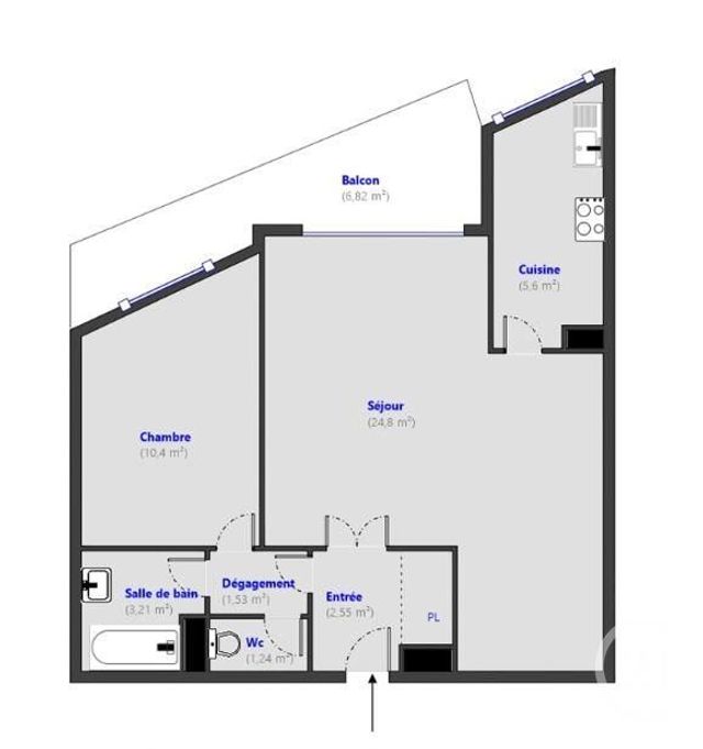 Appartement F2 &agrave; vendre - 2 pi&egrave;ces - 49,33 m2 - St Raphael - 83 - PROVENCE-ALPES-COTE-D-AZUR