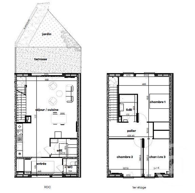 Maison à vendre - 4 pièces - 100 m2 - RENNES - 35 - BRETAGNE