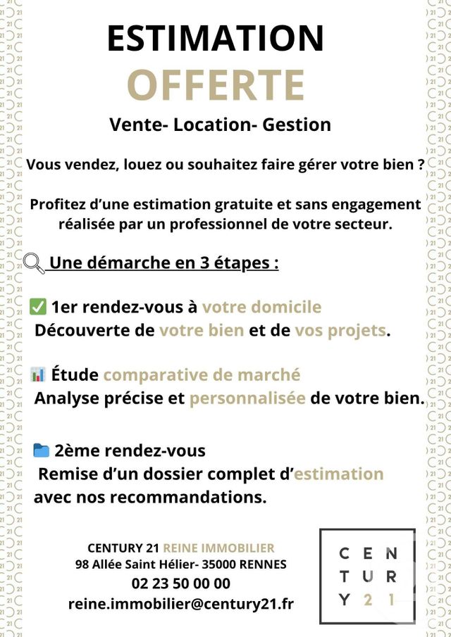 Appartement T3 &agrave; vendre - 3 pi&egrave;ces - 63,41 m2 - Rennes - 35 - BRETAGNE