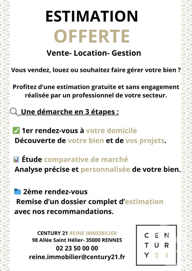 Appartement F4 à vendre - 4 pièces - 88,92 m2 - Rennes - 35 - BRETAGNE