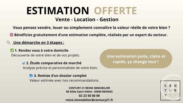 Appartement T3 &agrave; louer - 3 pi&egrave;ces - 64,49 m2 - Rennes - 35 - BRETAGNE