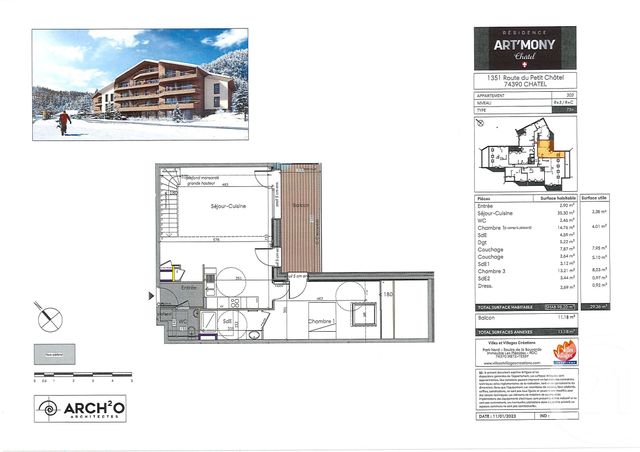 Appartement Duplex à vendre - 3 pièces - 98,20 m2 - Chatel - 74 - RHONE-ALPES