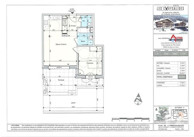 Appartement T3 à vendre - 2 pièces - 49,70 m2 - La Chapelle D Abondance - 74 - RHONE-ALPES