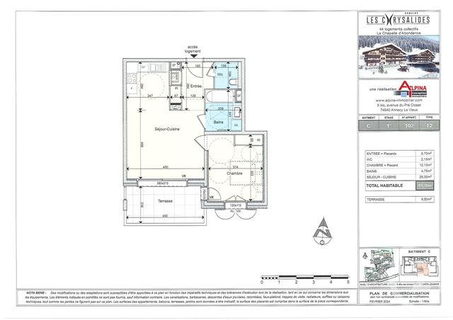 Appartement T2 à vendre - 2 pièces - 49,70 m2 - La Chapelle D Abondance - 74 - RHONE-ALPES