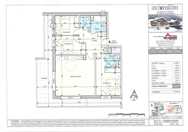 Appartement T4 à vendre - 4 pièces - 88,25 m2 - La Chapelle D Abondance - 74 - RHONE-ALPES