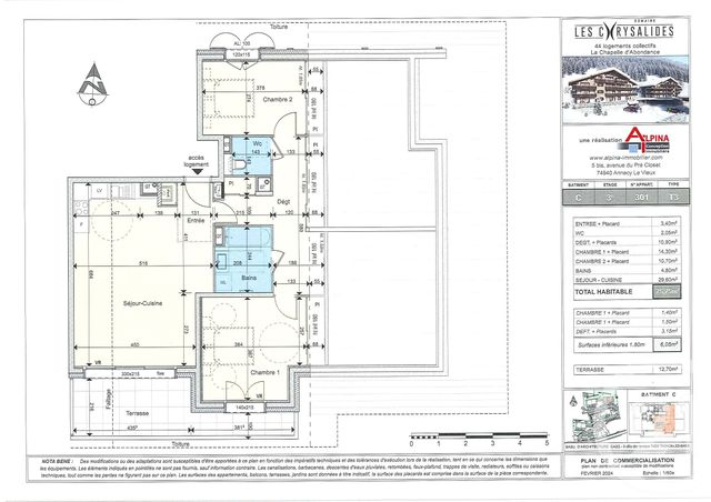 Appartement T3 à vendre - 3 pièces - 75,75 m2 - La Chapelle D Abondance - 74 - RHONE-ALPES