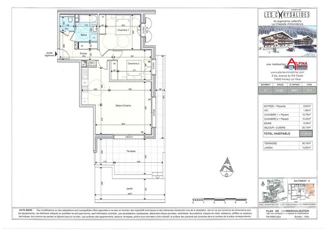 Appartement T3 à vendre - 3 pièces - 72,05 m2 - La Chapelle D Abondance - 74 - RHONE-ALPES