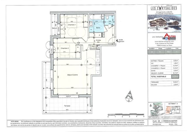Appartement T3 à vendre - 3 pièces - 72,05 m2 - La Chapelle D Abondance - 74 - RHONE-ALPES