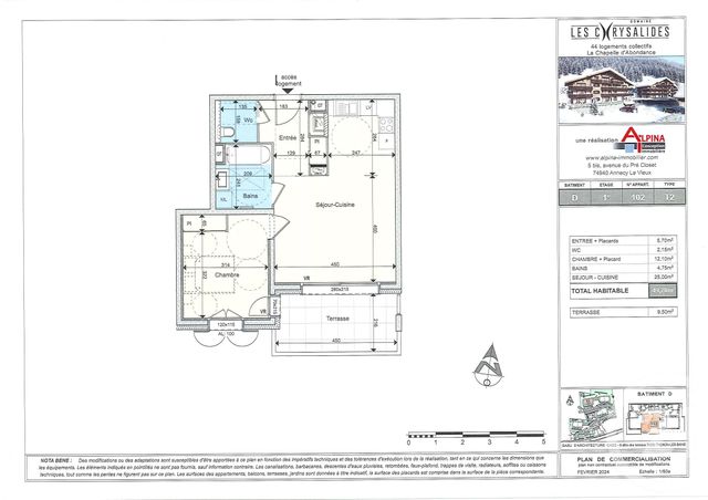 Appartement T2 à vendre - 2 pièces - 49,70 m2 - La Chapelle D Abondance - 74 - RHONE-ALPES