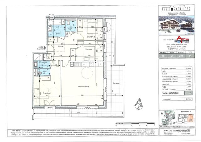 Appartement T4 à vendre - 4 pièces - 88,25 m2 - La Chapelle D Abondance - 74 - RHONE-ALPES
