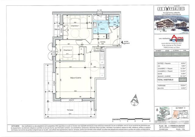 Appartement T3 à vendre - 3 pièces - 72,05 m2 - La Chapelle D Abondance - 74 - RHONE-ALPES