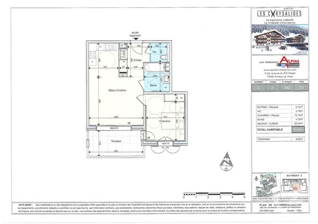 Appartement T2 &agrave; vendre - 2 pi&egrave;ces - 49,70 m2 - La Chapelle D Abondance - 74 - RHONE-ALPES