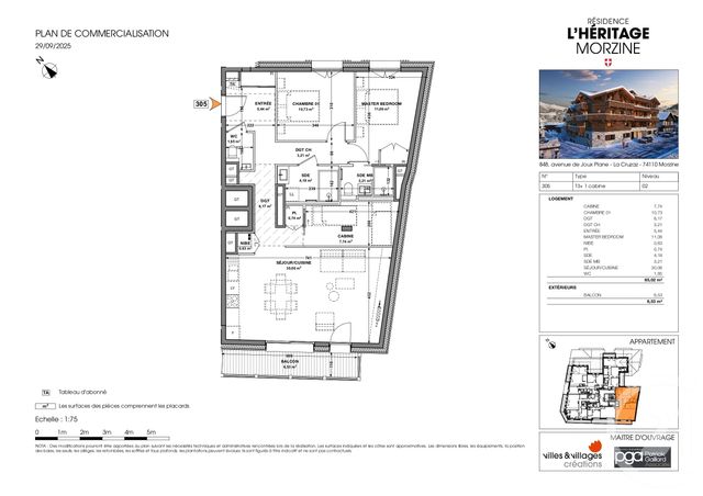 Appartement F3 bis à vendre - 4 pièces - 85,02 m2 - Morzine - 74 - RHONE-ALPES
