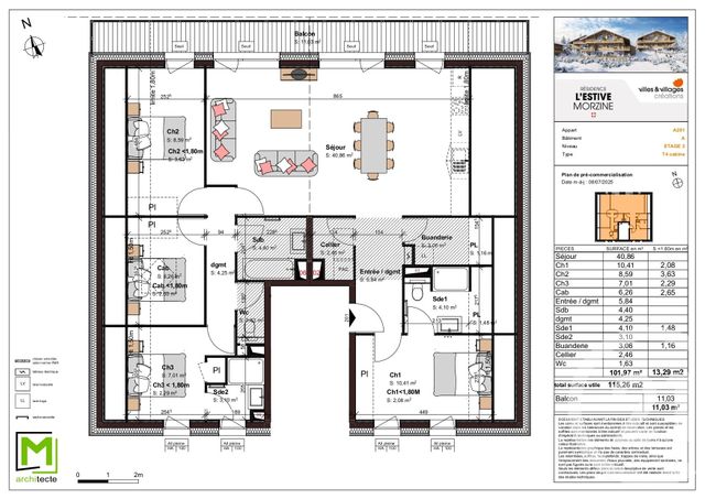 Appartement F4 à vendre - 5 pièces - 101,95 m2 - Morzine - 74 - RHONE-ALPES