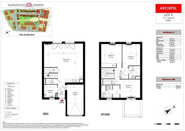 Maison à vendre - 4 pièces - 98,24 m2 - La Verpilliere - 38 - RHONE-ALPES