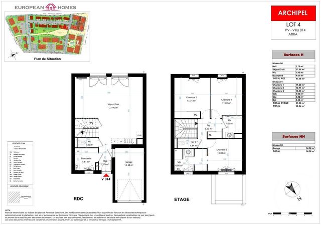 Maison à vendre - 4 pièces - 98,24 m2 - La Verpilliere - 38 - RHONE-ALPES