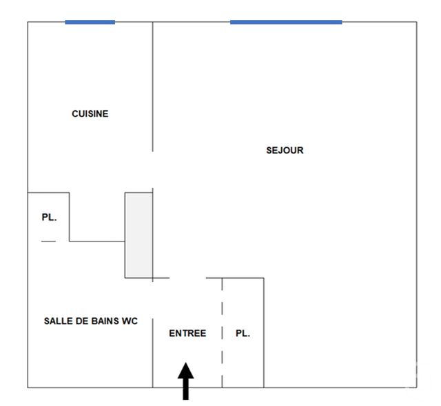 Appartement Studio à vendre - 1 pièce - 33 m2 - Versailles - 78 - ILE-DE-FRANCE