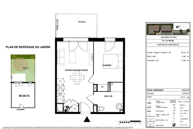 Appartement T2 à vendre - 2 pièces - 41,31 m2 - Gujan Mestras - 33 - AQUITAINE
