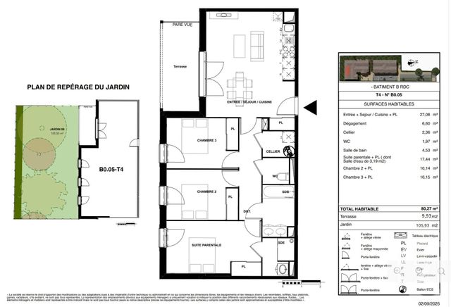 Appartement T4 &agrave; vendre - 4 pi&egrave;ces - 80,27 m2 - Gujan Mestras - 33 - AQUITAINE