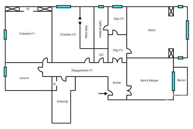 Appartement F4 à vendre - 5 pièces - 95,43 m2 - Beausoleil - 06 - PROVENCE-ALPES-COTE-D-AZUR