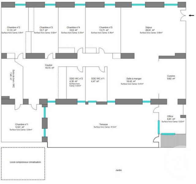 Appartement F6 à louer - 6 pièces - 154,89 m2 - Nice - 06 - PROVENCE-ALPES-COTE-D-AZUR