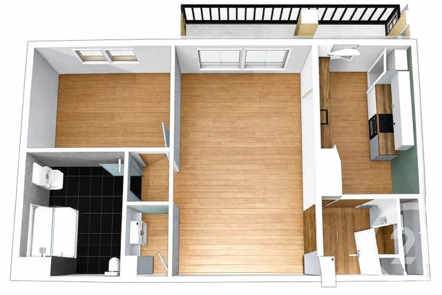 Appartement F2 &agrave; louer - 2 pi&egrave;ces - 46,90 m2 - Nice - 06 - PROVENCE-ALPES-COTE-D-AZUR