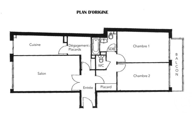 Appartement F3 à vendre - 3 pièces - 68,85 m2 - Paris - 75014 - ILE-DE-FRANCE