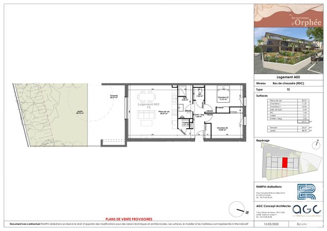 Appartement T3 à vendre - 3 pièces - 69,74 m2 - Sauzet - 26 - RHONE-ALPES