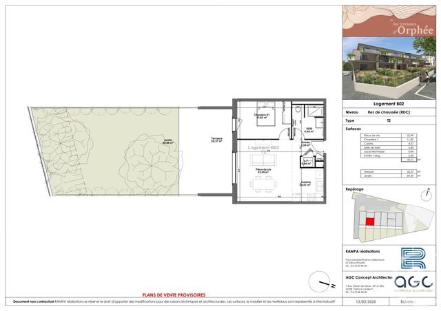Appartement T2 à vendre - 2 pièces - 48,32 m2 - Sauzet - 26 - RHONE-ALPES