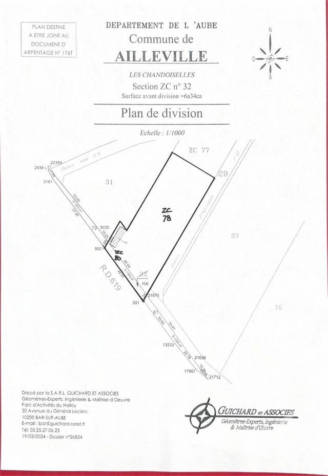 Terrain à vendre - 3246 m2 - Ailleville - 10 - CHAMPAGNE-ARDENNE
