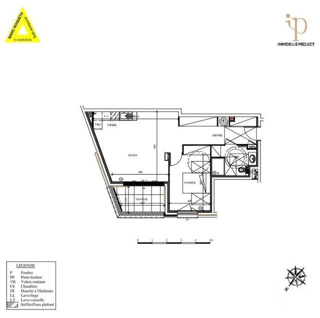 Appartement F2 à vendre - 2 pièces - 52,93 m2 - La Varenne St Hilaire - 94 - ILE-DE-FRANCE