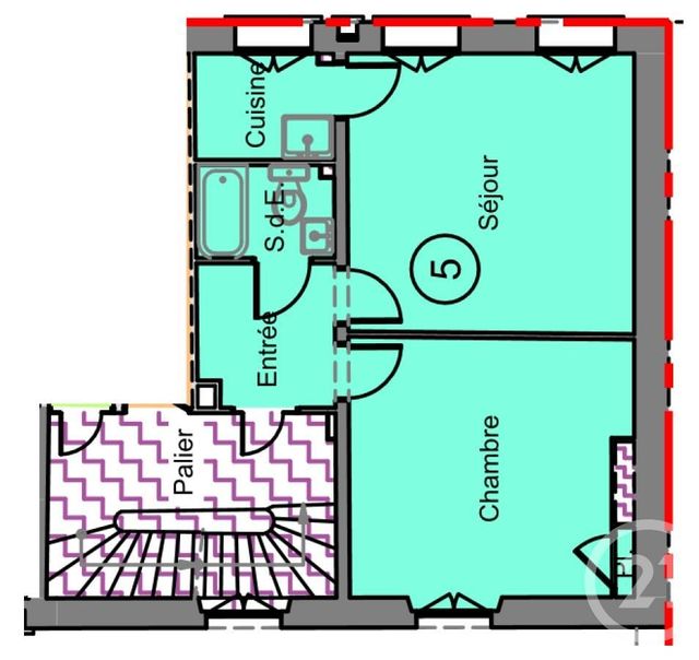 Appartement F2 à vendre - 2 pièces - 35,20 m2 - St Maur Des Fosses - 94 - ILE-DE-FRANCE