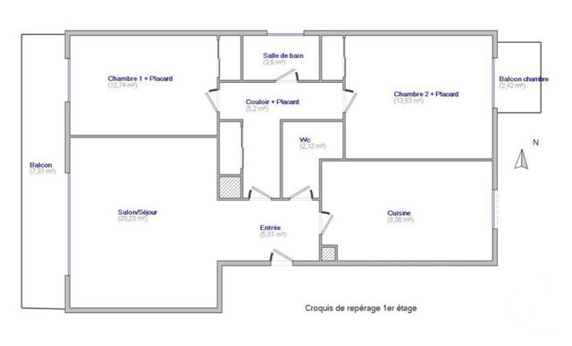 Appartement F3 à vendre - 3 pièces - 71 m2 - St Maur Des Fosses - 94 - ILE-DE-FRANCE