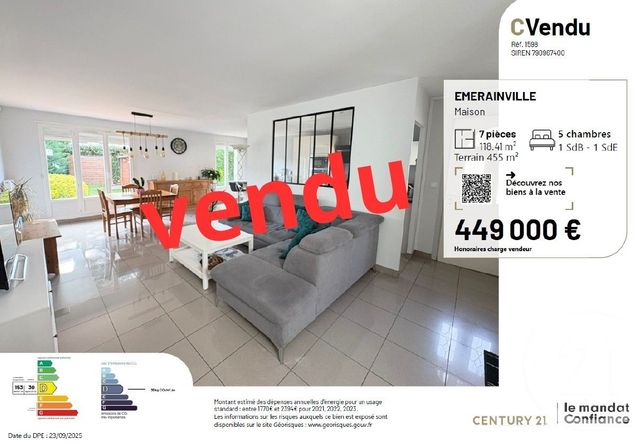 Prix immobilier EMERAINVILLE - Photo d’une maison vendue