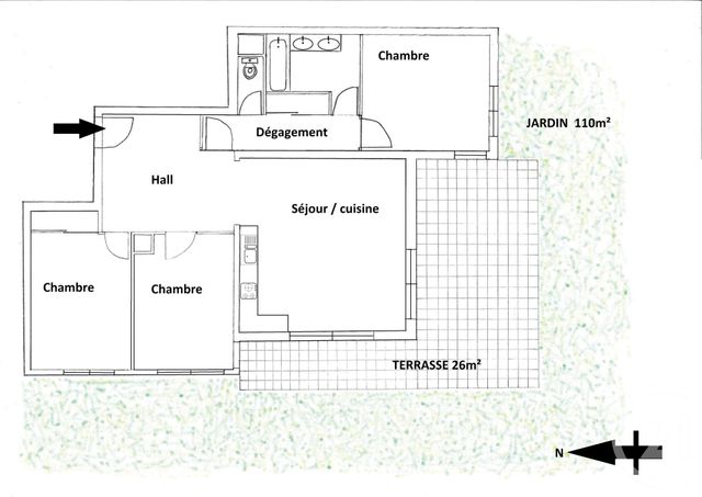 Appartement F3 à vendre - 3 pièces - 88,87 m2 - Lyon - 69003 - RHONE-ALPES