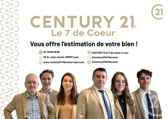 Appartement F3 &agrave; vendre - 3 pi&egrave;ces - 64,60 m2 - Lyon - 69007 - RHONE-ALPES