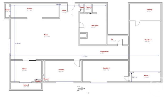 Appartement F5 &agrave; vendre - 5 pi&egrave;ces - 84,94 m2 - Lyon - 69007 - RHONE-ALPES