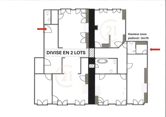 Appartement F6 à vendre - 7 pièces - 184,35 m2 - Lyon - 69007 - RHONE-ALPES