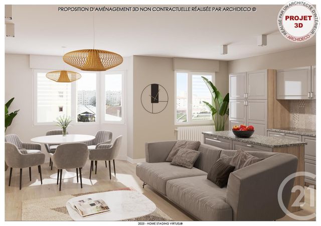 Appartement F3 &agrave; vendre - 3 pi&egrave;ces - 77,79 m2 - Lyon - 69007 - RHONE-ALPES